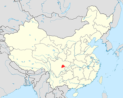 Chengdu in China Map